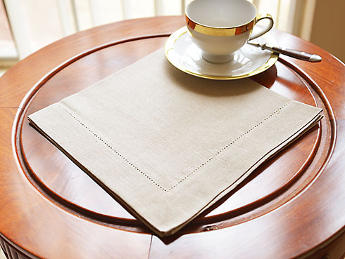 Linen Napkin. Natural Linen Flax Linen. 20" napkin. (1 each) - Click Image to Close